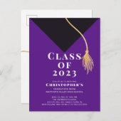 Einladung zur Graduationspartei Grad Cap (Vorne/Hinten)