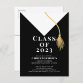 Einladung zur Graduationspartei Grad Cap (Vorne/Hinten)