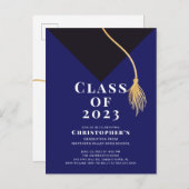 Einladung zur Graduationspartei Grad Cap (Vorne/Hinten)