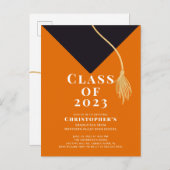 Einladung zur Graduationspartei Grad Cap (Vorne/Hinten)