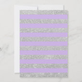 Einladung zur Graduationspartei - Lila Silber (Rückseite)