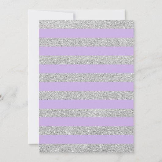 Einladung zur Graduationspartei - Lila Silber (Rückseite)