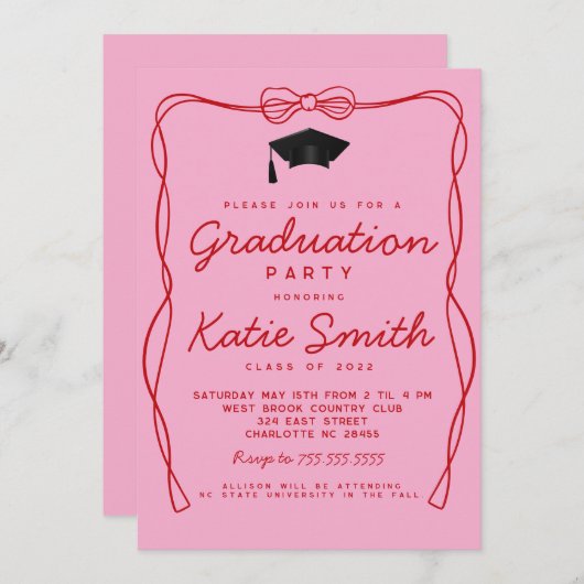 Einladung zur Graduiertengruppe, Doodles-BowGradua (Vorne/Hinten)