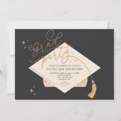 Einladung zur Graduiertengruppe, Party Cap und Tas (Vorderseite)