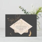 Einladung zur Graduiertengruppe, Party Cap und Tas (Stehend Vorderseite)