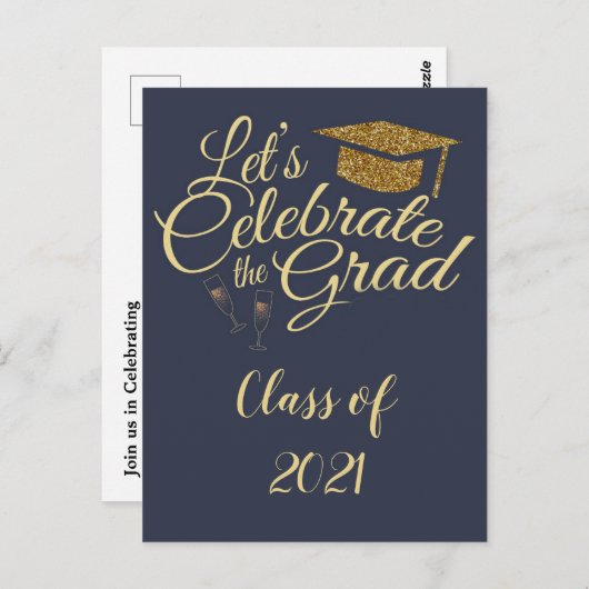 Einladung zur Graduiertengruppe Postkarte (Vorne/Hinten)