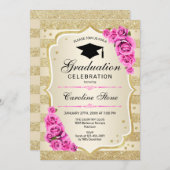 Einladung zur Graduiertengruppe - Rosen in Gold (Vorne/Hinten)