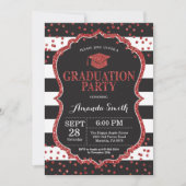 Einladung zur Graduiertenpartei Schwarz-Rot-Glitze (Vorderseite)