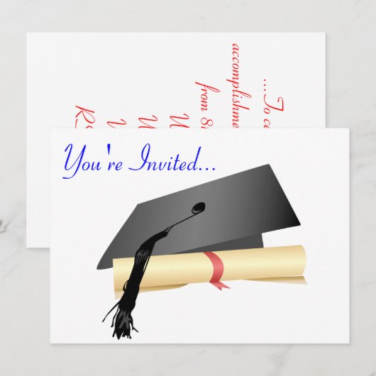 Einladung zur Graduierung (Vorne/Hinten)