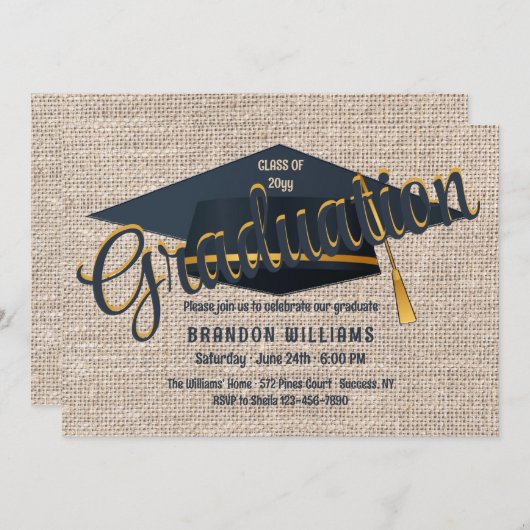 Einladung zur Graduierung (Vorne/Hinten)