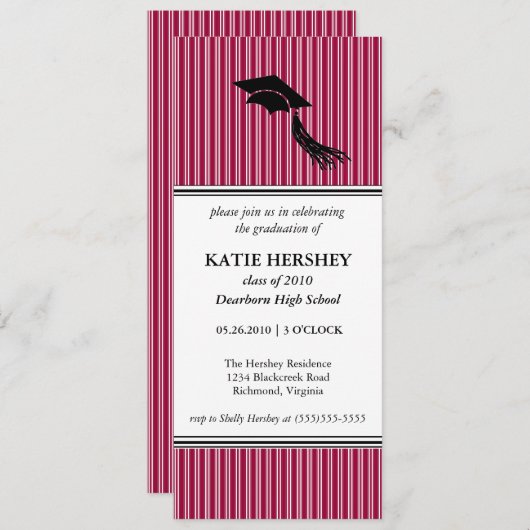 Einladung zur Graduierung (Vorne/Hinten)