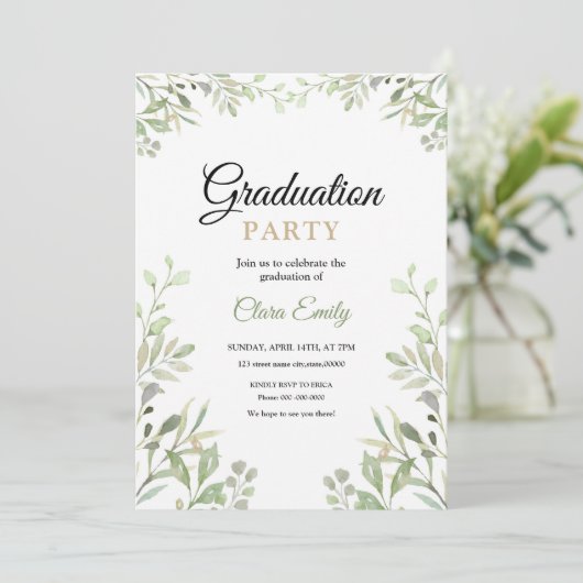 Einladung zur Graduierung (Stehend Vorderseite)