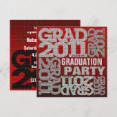 Einladung zur Graduierung 2011 Rot 1 (Vorne/Hinten)