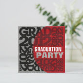 Einladung zur Graduierung 2012 Rot 4 (Stehend Vorderseite)