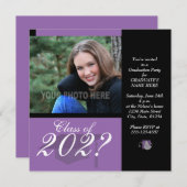 Einladung zur Graduierung Lila (Vorne/Hinten)