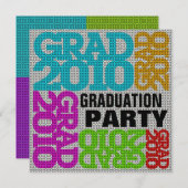 Einladung zur Graduierung mehrerer Farben (Vorne/Hinten)