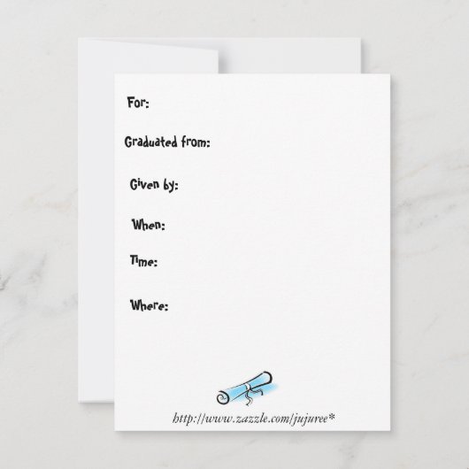 Einladung zur Graduierung - Mittelschule (Rückseite)