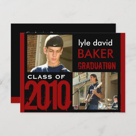 Einladung zur Graduierung von Postkarten (Vorne/Hinten)