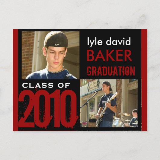 Einladung zur Graduierung von Postkarten (Vorderseite)