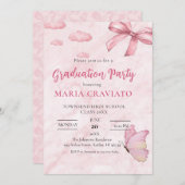 Einladung zur Graduierung von weichrosa Marmor (Vorne/Hinten)