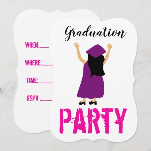 Einladung zur Graduierungspartei (Vorne/Hinten)