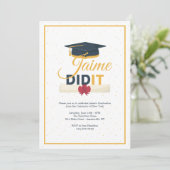 Einladung zur Graduierungspartei (Stehend Vorderseite)