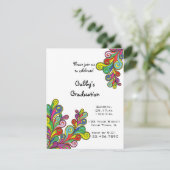 Einladung zur Graduierungspartei von Farbwellen (Stehend Vorderseite)