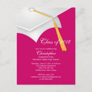 Einladung zur Graduierungspartei "White Pink Grad"
