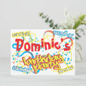 Einladung zur Graffiti Birthday Party (Stehend Vorderseite)