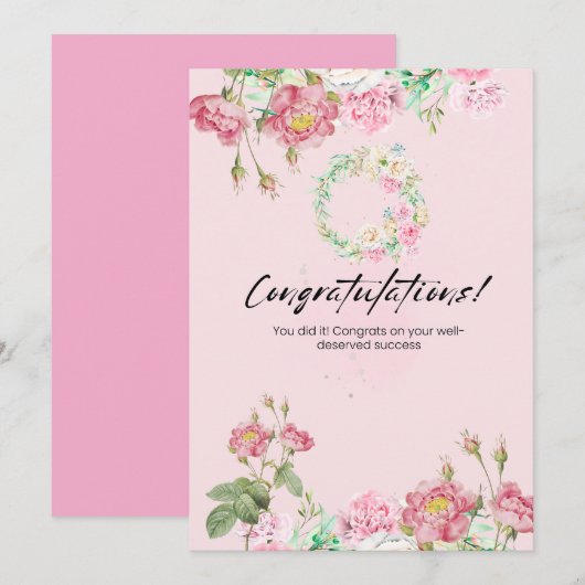 Einladung zur Gratulationsfeier (Vorne/Hinten)