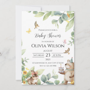 Einladung zur Green Bird Baby Dusche