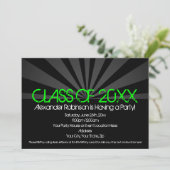 Einladung zur Green Spotlight Graduation Party (Stehend Vorderseite)