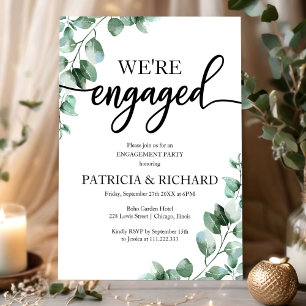 Einladung zur Greenery-Engagement-Party