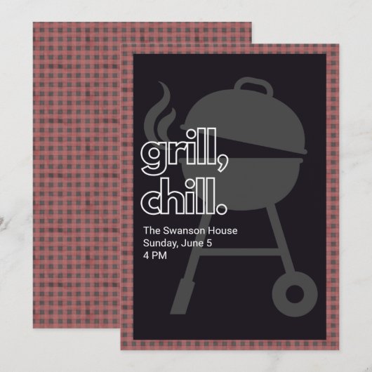 Einladung zur GRILLEN (Vorne/Hinten)