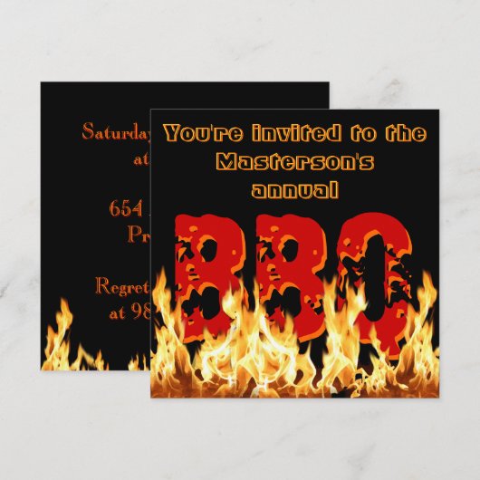 Einladung zur GRILLEN (Vorne/Hinten)