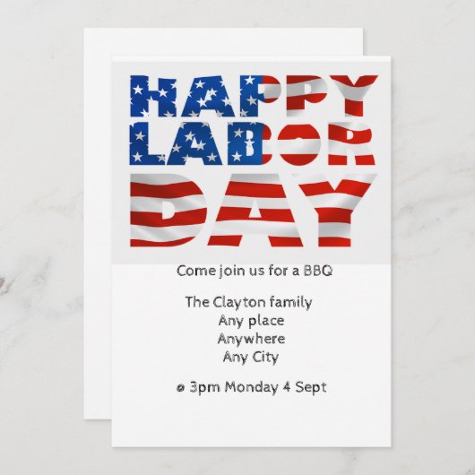 Einladung zur GRILLEN am Arbeitstag (editierbar) (Vorne/Hinten)