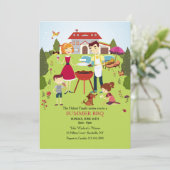 Einladung zur GRILLEN der Familie (Stehend Vorderseite)