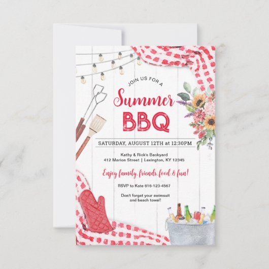 Einladung zur GRILLEN im Sommer (Vorderseite)