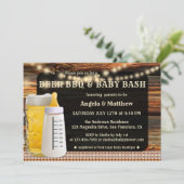 Einladung zur GRILLEN von Bier und Babydusche (Stehend Vorderseite)