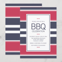 Einladung zur GRILLEN von Preppy Red, White & Blue
