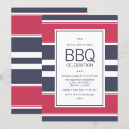 Einladung zur GRILLEN von Preppy Red, White & Blue