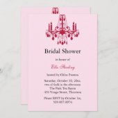 Einladung zur Großraum-Brautdusche (rot) (Vorne/Hinten)