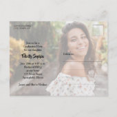 Einladung zur Grüne Graduierungspartei mehrerer Fo Postkarte (Rückseite)