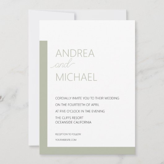 Einladung zur Grüne Hochzeit (Vorderseite)