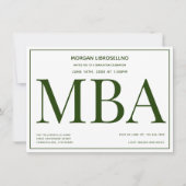 Einladung zur Grüne Partei der MBA (Vorderseite)