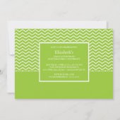 Einladung zur Grüne Zickzack Foto Graduation Party (Rückseite)