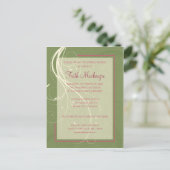 Einladung zur grünen Brautdusche (Stehend Vorderseite)