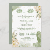 Einladung zur Grünen Islamischen Hochzeit (Vorne/Hinten)