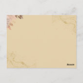 Einladung zur Grünen Islamischen Hochzeit Postkarte (Rückseite)