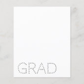 Einladung zur grünen LED Lights Graduation Party Flyer (Hinten)